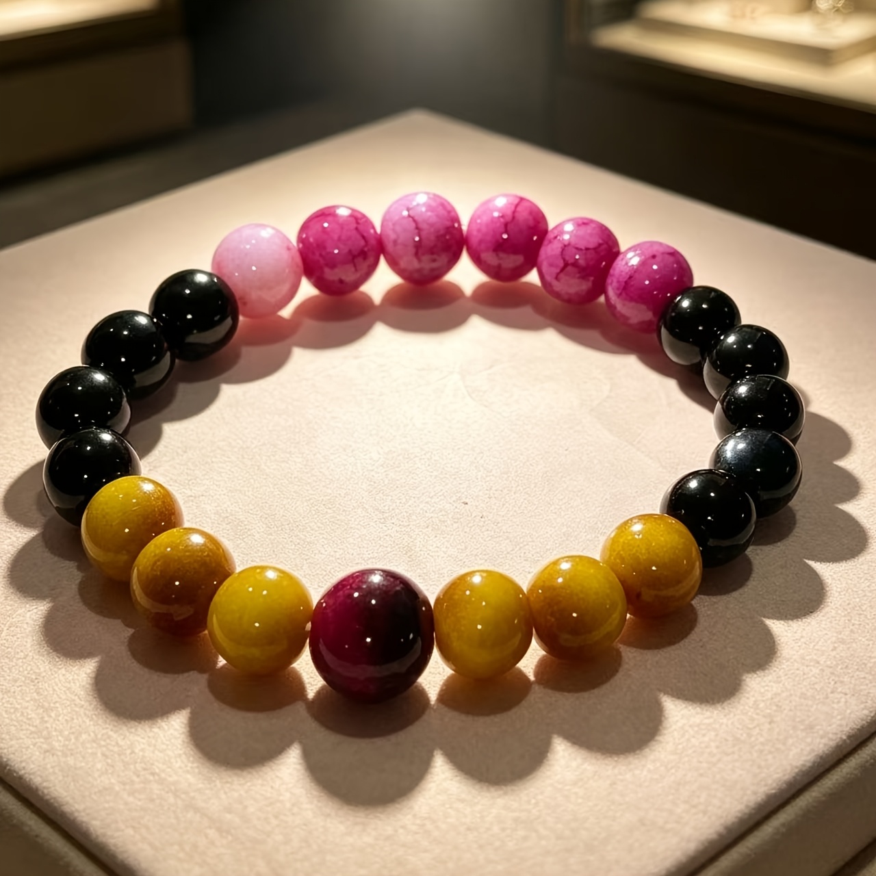 Tiger's Eye Beads Bracelet, Wealth Attraction & Talisman