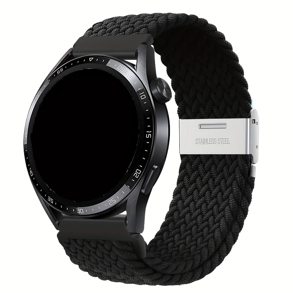 TEMU 22mm 22mm Woven Nylon Elastic Strap Suitable For For Galaxy Watch 7/6/5/4 44mm 40mm, Watch 6/4classic 47mm 43mm 46mm 42mm Band, Suitable For
