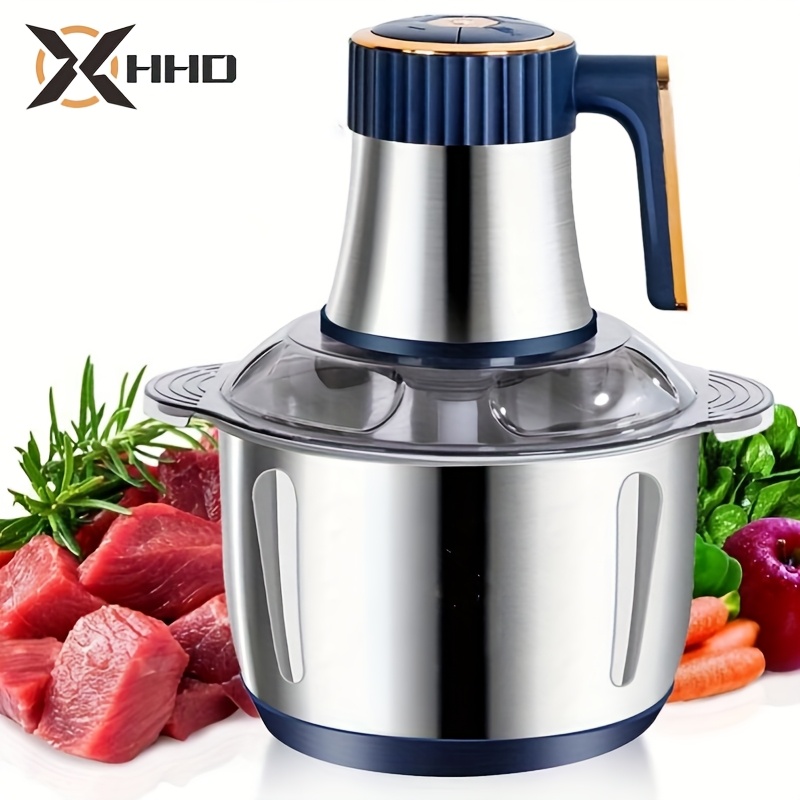 home and commercial restaurant grade meat grinder vegetable chopper ice crusher stainless steel multi functional kitchen tool 500w power us plug 120v 30000 rpm motor   mixing and chopping