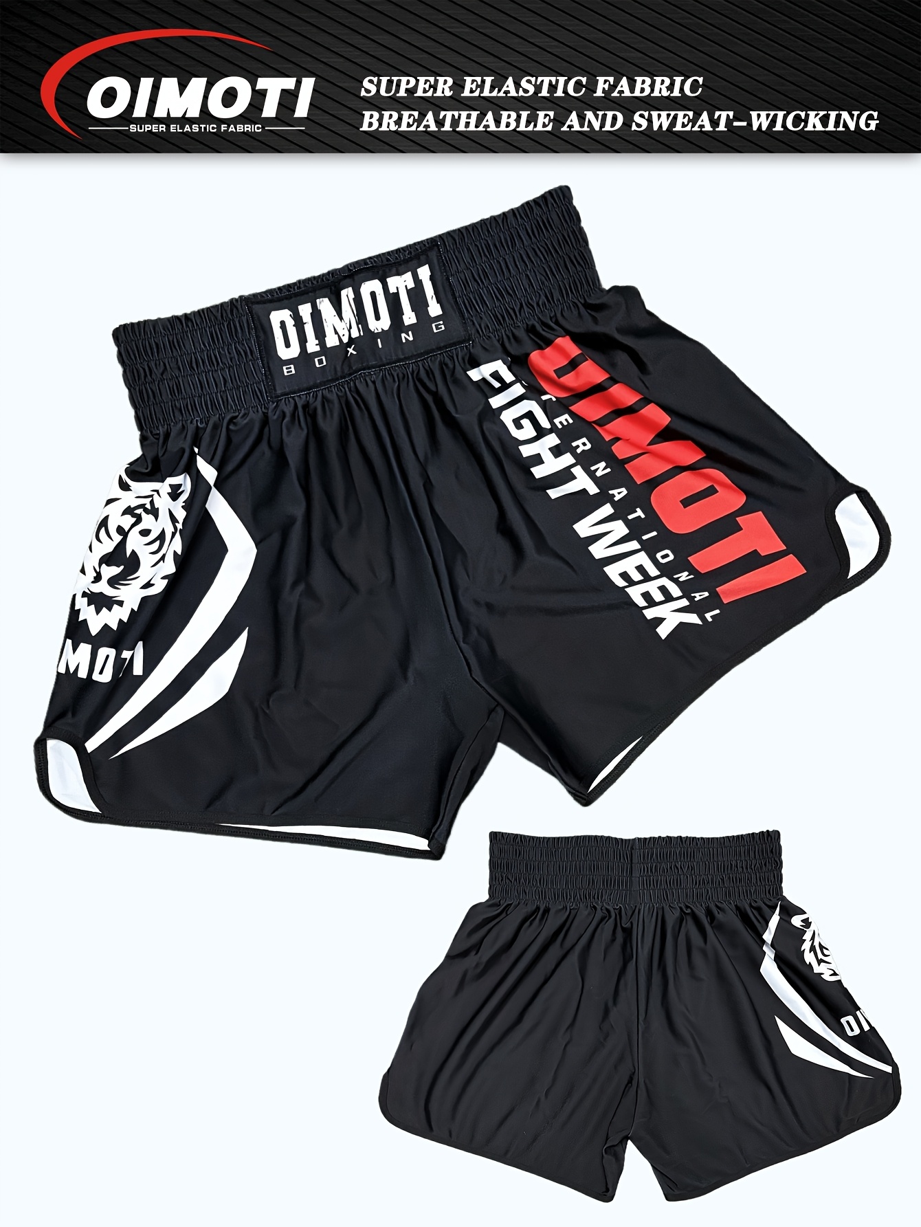 super elastic fabric boxing shorts pantaloni boxe in Temu Italy