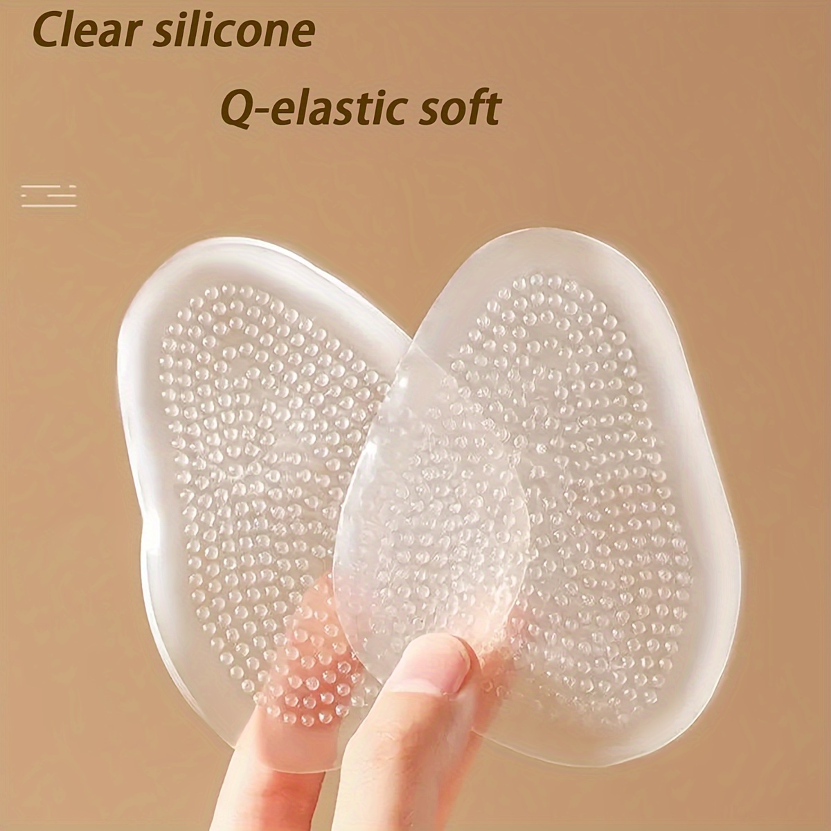 Silicone Forefoot Cushions For High Heels - Thickened Half-size Anti-slip Insoles, Pair