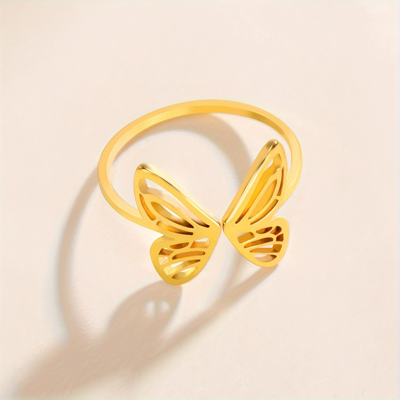 Men's Adjustable Butterfly Opening Ring