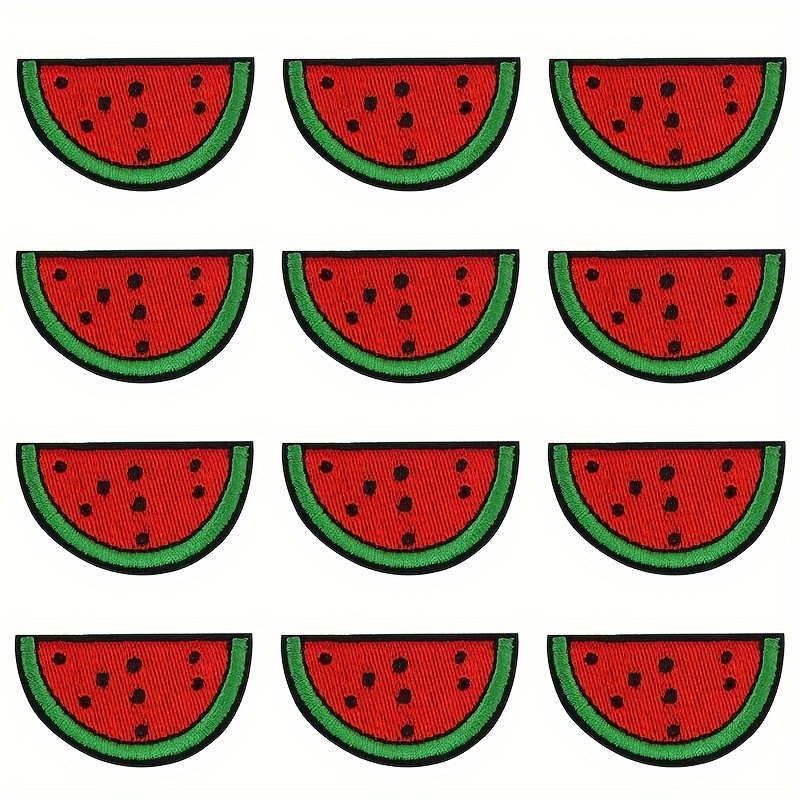 

20pcs Red Watermelon Embroidered Patches, Iron On/sew On Applique For , Bags, Jackets, Jeans, Hats - Cute Fruit Repair Decoration Patch Set