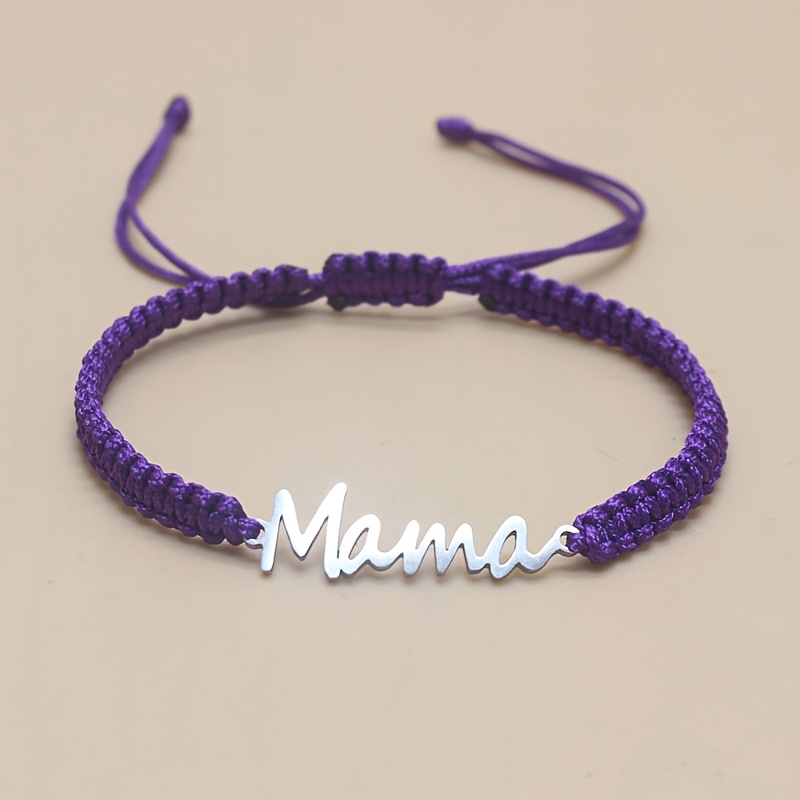 Fashion Stainless Steel "Mama" Bracelet, Adjustable Gift