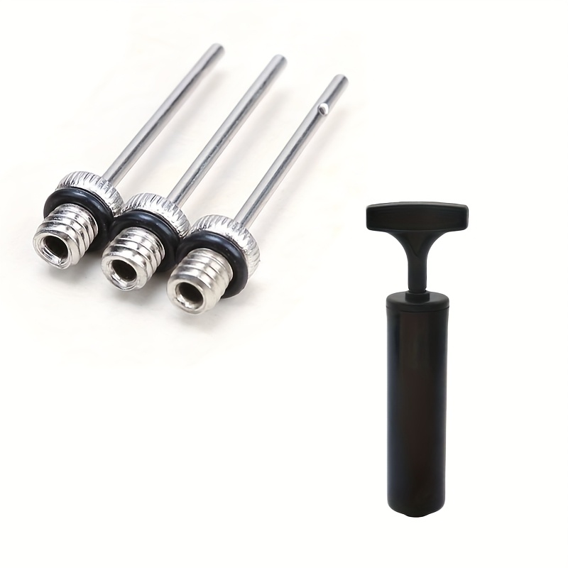E-shop Luftpumpe und 3 Stk. Nadeln, -Luftpumpe für Basketball und Fußball, tragbare Mini-Handluftpumpe, ohne Batterie