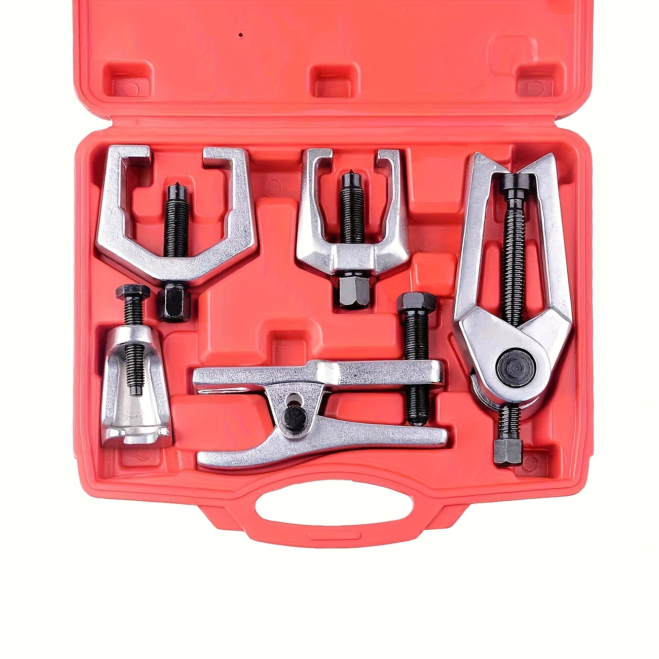 TEMU Ball Joint Separator, Pitman Arm Puller, Tie Tool Kit, Splitter Remover Set For Front End Repair, Alloy Material, Uncharged Manual Operation,