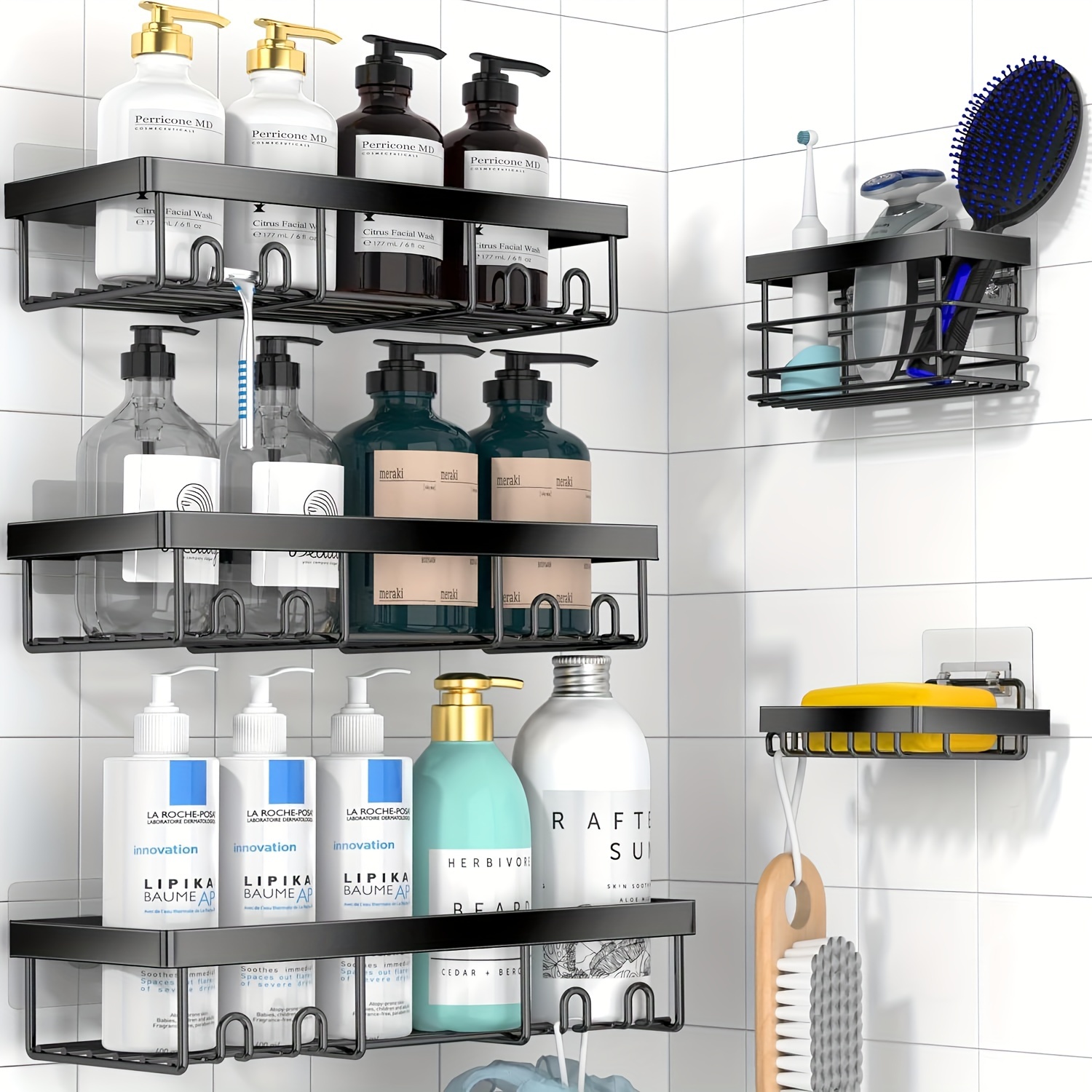 Shower Caddy Organizer Shelves Rack Corner Bathroom Storage - Temu