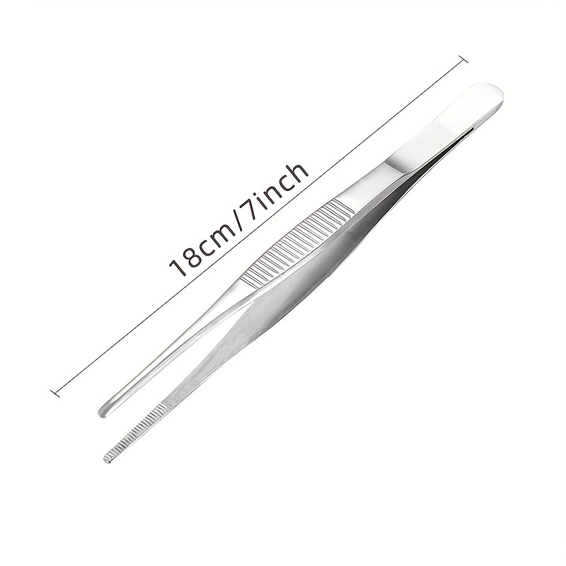 Stainless Steel Precision Tweezers With Extended & Thickened Rounded Tips - Non-slip Grip, Ideal For Diy Home Repairs