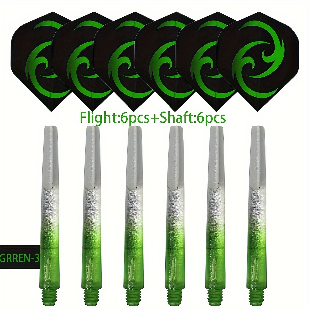 12pcs/pack Green Series Dart Flight(6pcs)