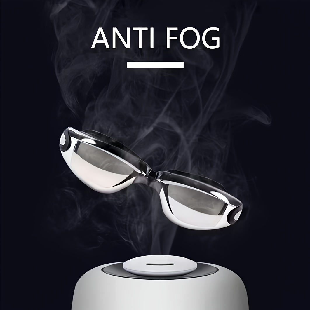 [Anti-Fog Swim Goggles] Anti-Fog Waterproof Professional Racing Swim Goggles | PC Polycarbonate Material, Integrated Ear Plugs, Adult Use, White Frame, for Competitive Swimming