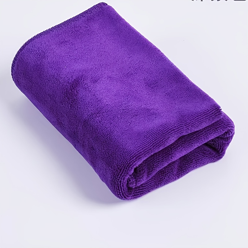 TEMU Super Absorbent Thick Fiber Towel, Suitable For Bathrooms, Beauty Salons, Hairdressing, Cars, Cleaning, And Outdoor Use. Quickly Dries Hair,