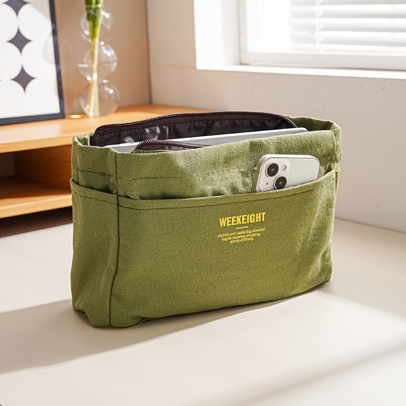Image of New Canvas Makeup Bag Casual Practical Portable Bag Organizer Large Capacity Storage Bag