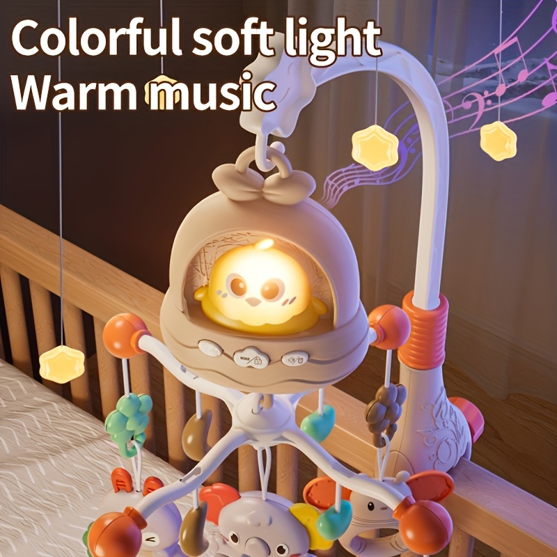 Rotating baby crib mobile