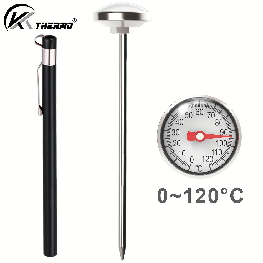 1pc Food Thermometer Probe Instant Read No-battery Thermometer For Cooking Wireless 0-120°c, -10~100°c, -10~100°c/0-220°f, 0~, Meat Thermometer For Grilling Drinks Water Bbq Kitchen Tools