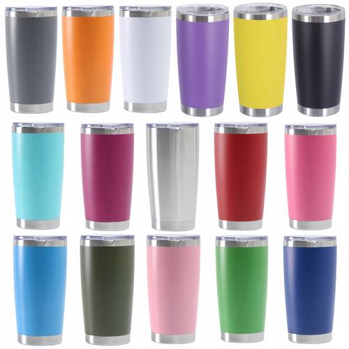 20oz stainless steel travel mug with clear lid durable 304 stainless double wall vacuum insulated for hot cold drinks bpa free easy to for christmas new year hanukkah thanksgiving halloween multiple colors integrated design wear resistant lid perfect gift hanukkah thanksgiving halloween