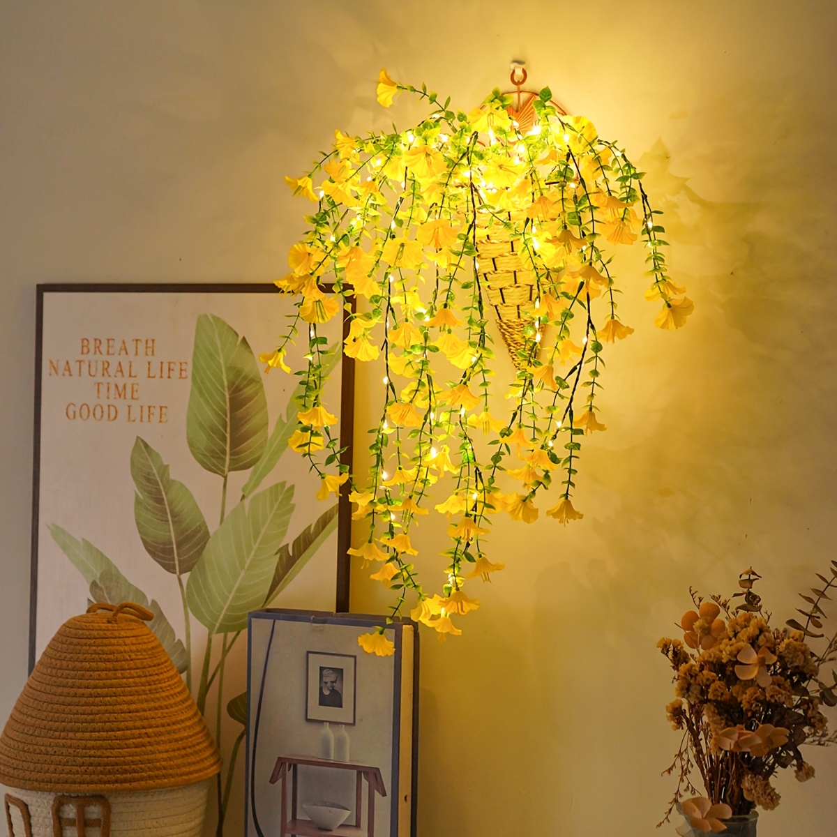 1pc of led hanging lily light a   decor lamp suitable for festivals front doors   weddings birthdays and party     cafe decoration details 2