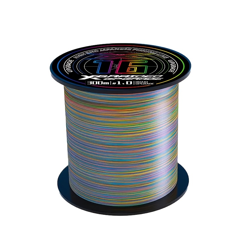 Image of 16-strand 300 Meters/328 Yards, Original Thread Woven Pe Fishing Line, Colorful And Durable, Wear-resistant, Non-fading, Designed For Coastal And Offshore Fishing