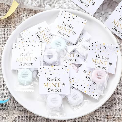100pcs retirement mint stickers retirement gift label stickers enough fun for parties celebrations and 3x1 5inch