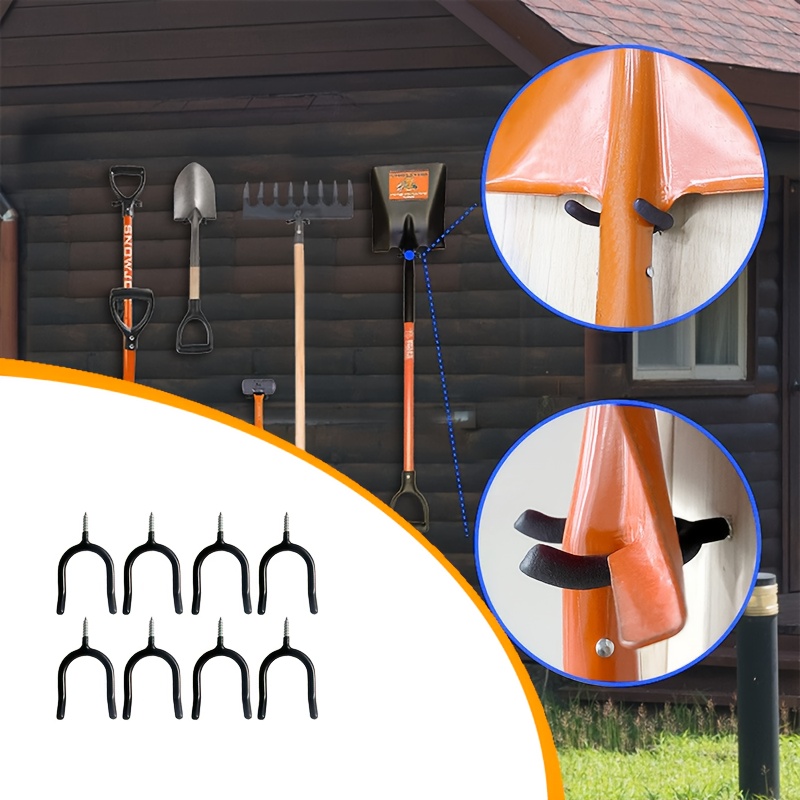 Lot De 6 Crochets De Rangement De Garage Robustes, Support Mural De 17 Cm Pour Tuyau D'arrosage, Chaise Pliante Et Vélo. | Leroy Merlin