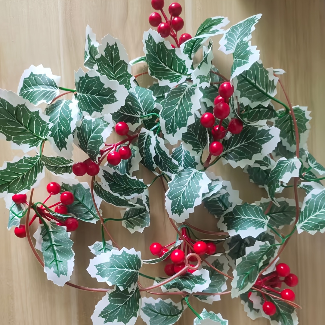 78.74 Inch Artificial Christmas Tree With Vine, 78.74 Inch Christmas Vine Suitable For Home, Apartment, And Office Diy Wreath Christmas Tree Hanging Ornaments Home Decor Wreath