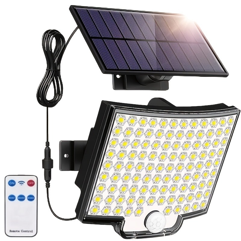 TEMU Outdoor Solar Wall Lights With Pir Motion Sensor, 1/2pack Garden Solar Powered Lamp Fence Step Lights Ip65 Waterproof, 3 , Led Deck Lighting