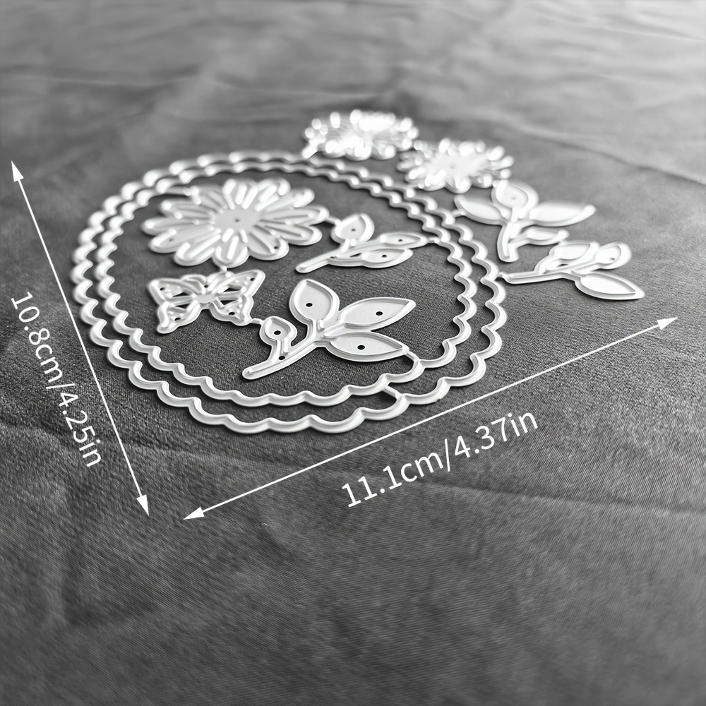 E-shop Kreative Metall-Stanzschablone mit Blumen Spitze für Scrapbooking Basteln, DIY-Prägeschablone, Werkzeug zur Herstellung von handgemachten