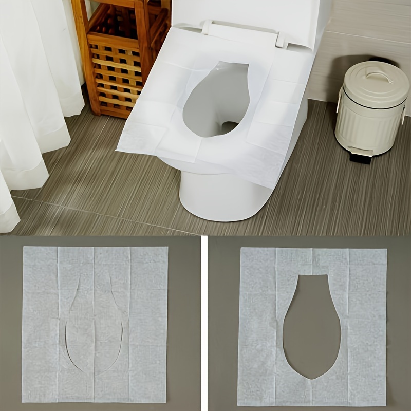 

50pcs Disposable Toilet Seat Covers, Soft Portable Toilet Paper Pads, -friendly, With Hand Wash Travel