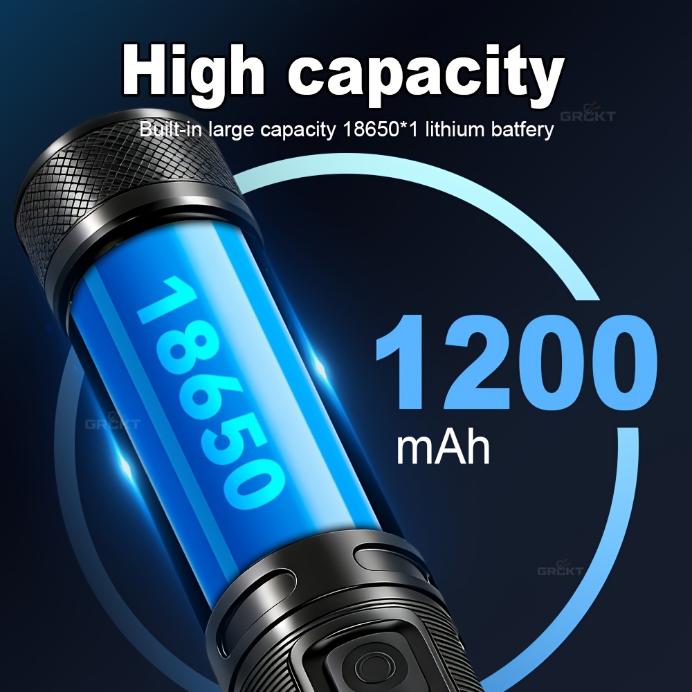 High Lumen P90 LED Flashlight with Telescopic Zoom and 7 Modes