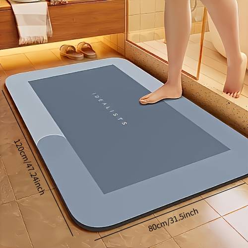 absorbent bathroom floor mat quick drying anti slip floor mat 4 0mm thick washable and easy to clean suitable for such as shower rooms and bathtub door mats decoration and accessories