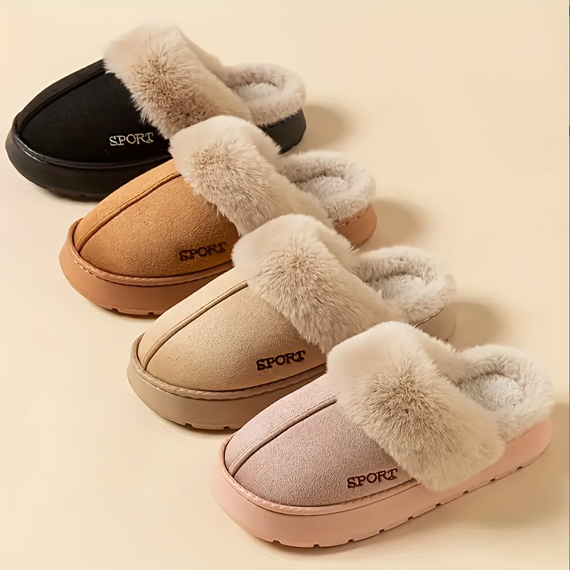 Unisex Winter Casual House Slippers, 4 Colors Available, Neutral Design for Vacation and Leisure Wear, Essential Autumn/Winter Footwear with Anti-Slip & Easy-to-Wear Features, Cozy Fit Socks Style Elegant Indoor Outdoor Couple Shoes