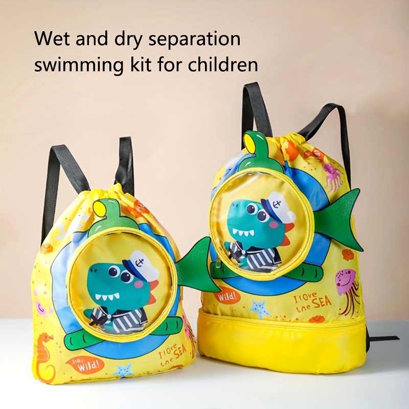 

1pc Children's Swimming Bag, Dry And Wet Separation Toiletry Bag, Swimming Beach Storage Bag