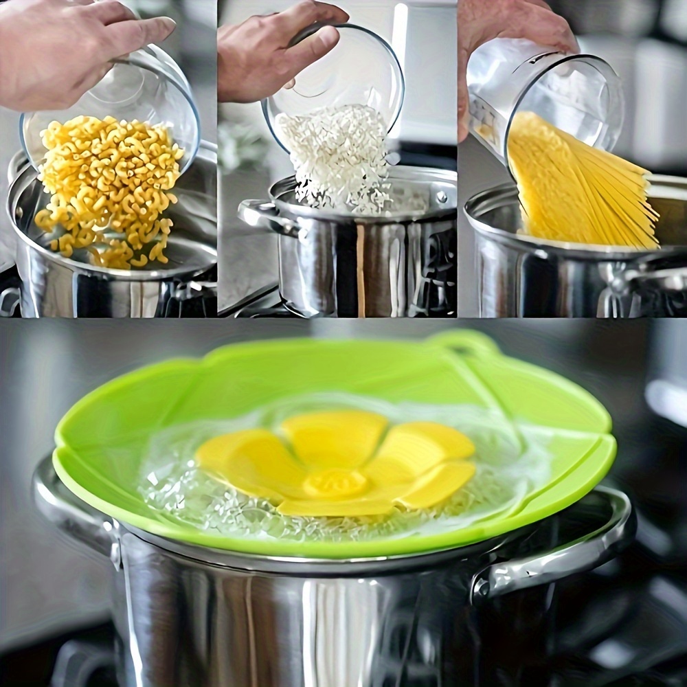 

1pc Spill Stopper Lid - -overflow -shaped Kitchen Pot Hanging , Universal - Cooking Tool