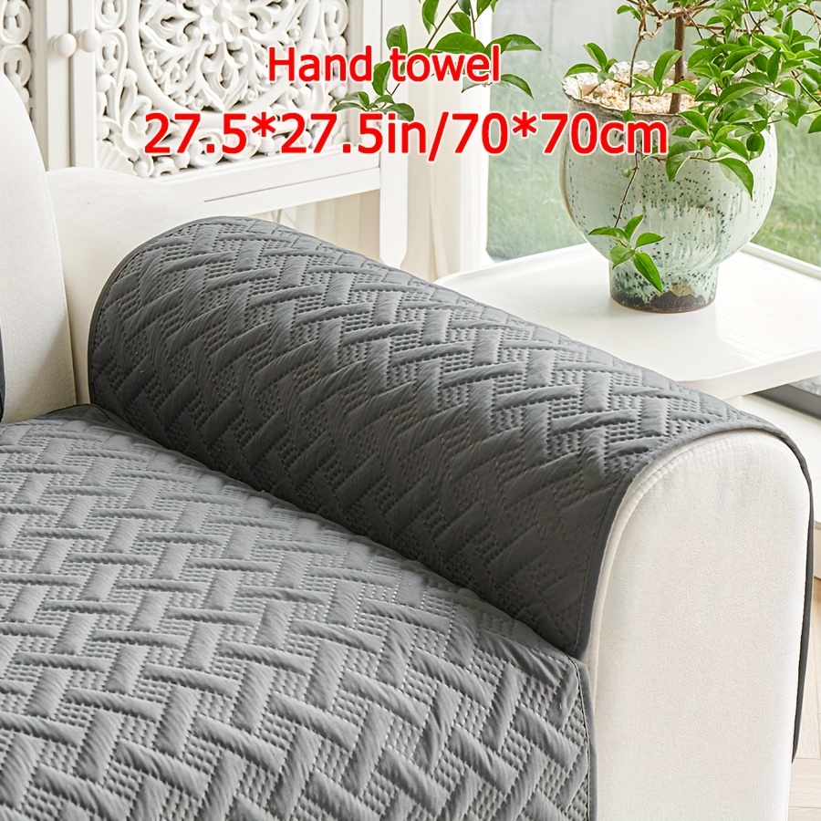 TEMU 1pc Solid Color Sofa Cushion, Pet-scratch Resistant Sofa Protector Pad, Pet-friendly Sofa Cover Cushion, Bedroom Office Living Room Furniture