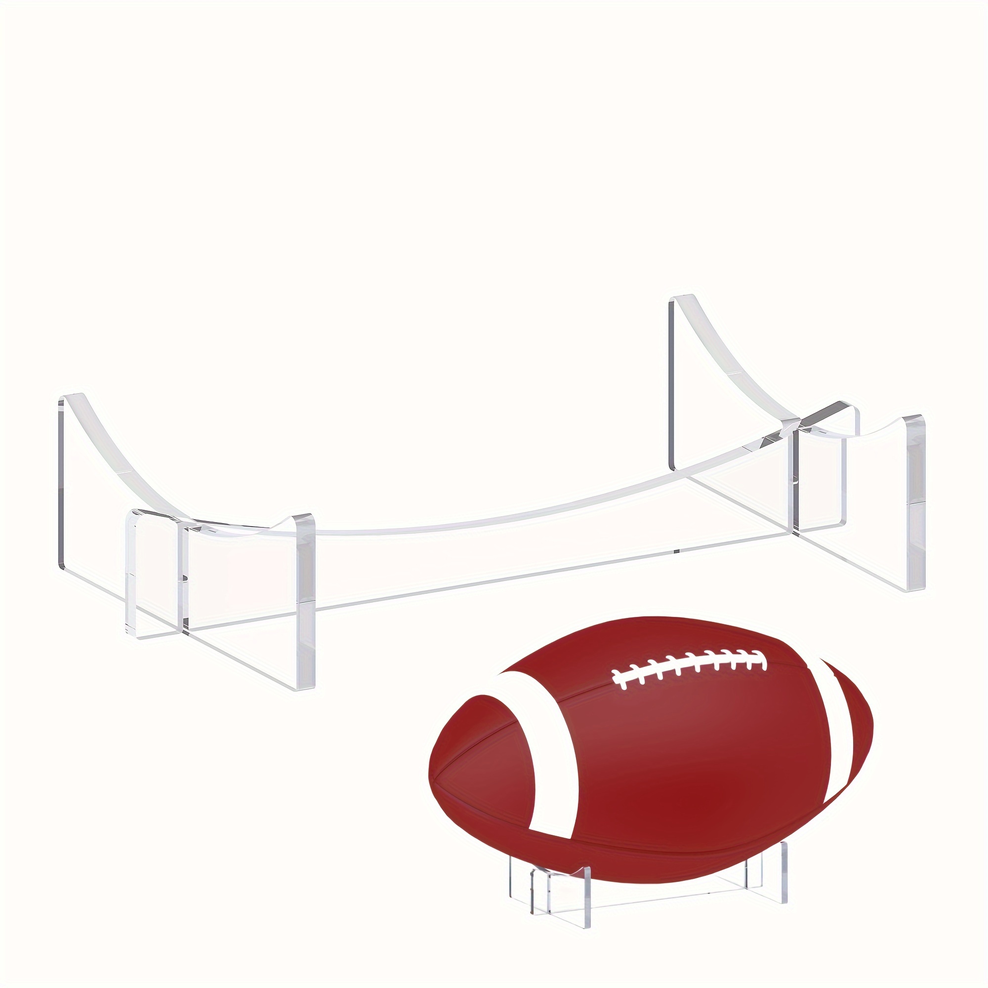 

American Football Display Stand, A Transparent Acrylic Holder For American Footballs, Suitable For Showcasing And Storing All Sizes Of American Footballs., Football Accessories