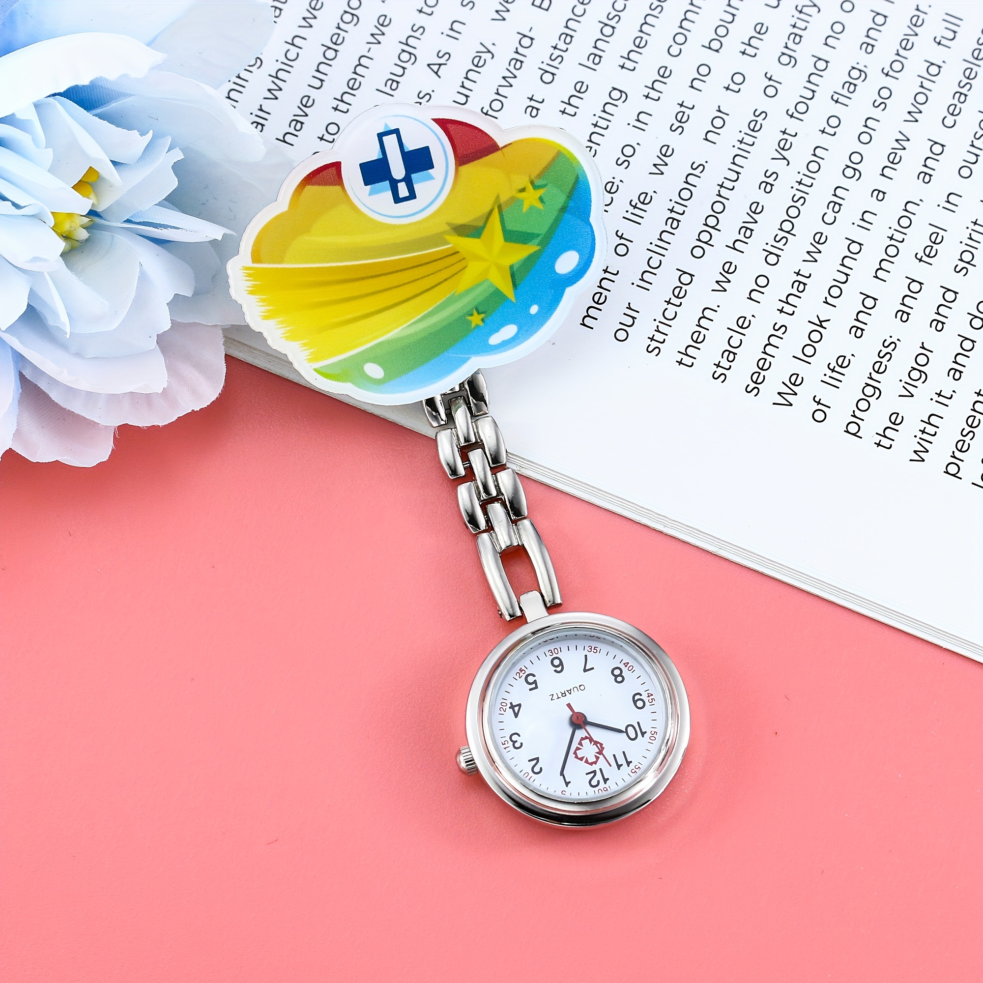 Pocket Watch Rainbow Nurses Watch Nurse Deals|unisex Cartoon Nurse
