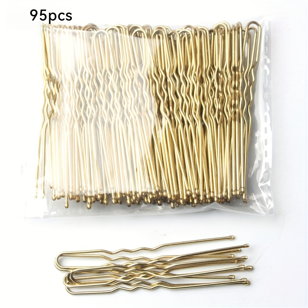 Image of 45/95/195pcs Metal Hair Clip U-shaped Bobby Pin Side Clip Bangs Clip Hair Accessories For Women