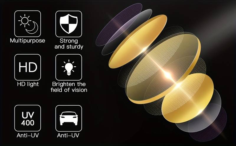 Lunettes De Soleil Photochromiques Polarisées NUCKILY - Protection UV400, Monture Légère - Pour Sport, Vélo, Conduite - Noir