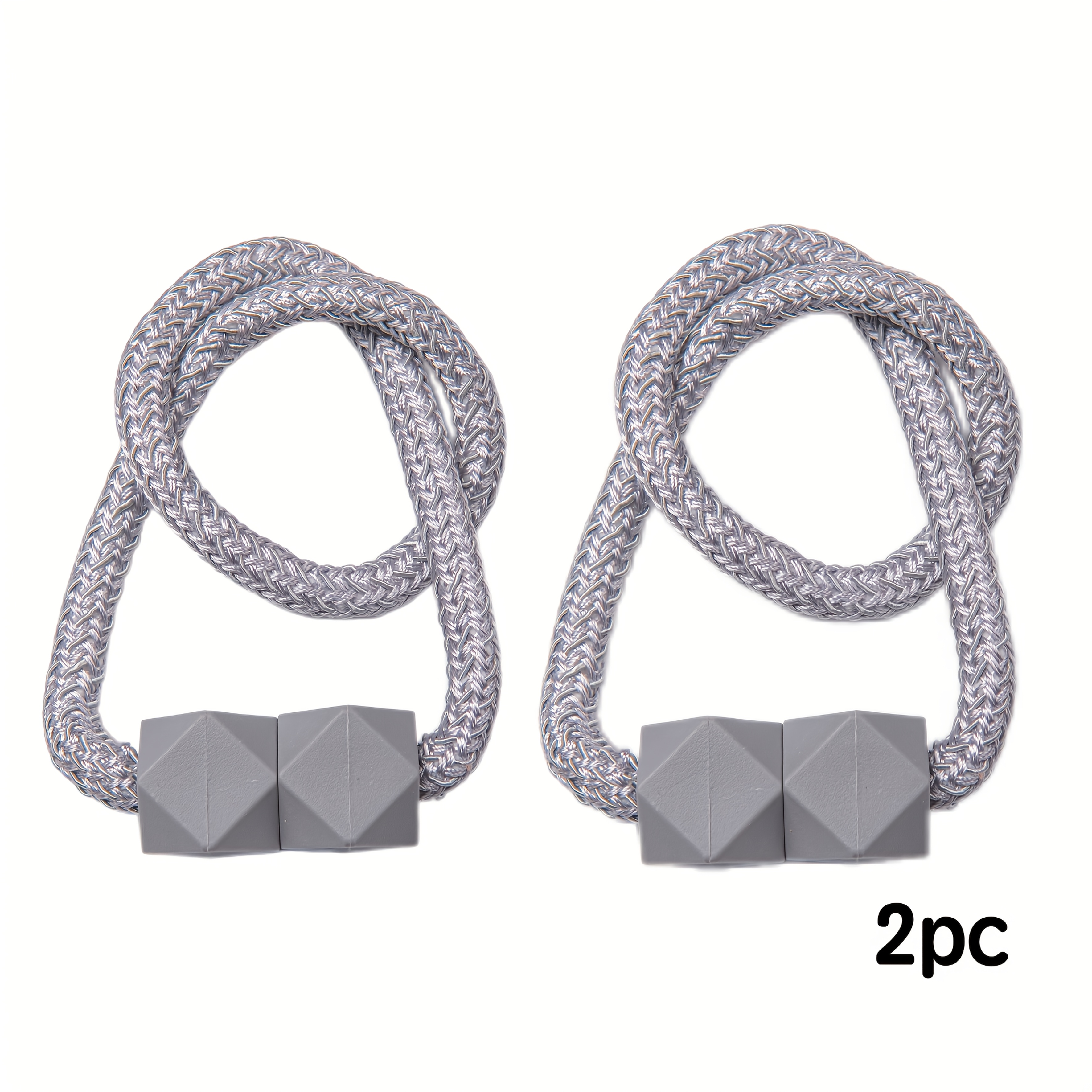 TEMU Lot de 2 | Attaches-rideaux à boucle carrée | Style moderne simple | , beau et pratique | Aucun perçage ni installation | Accessoire de maison |