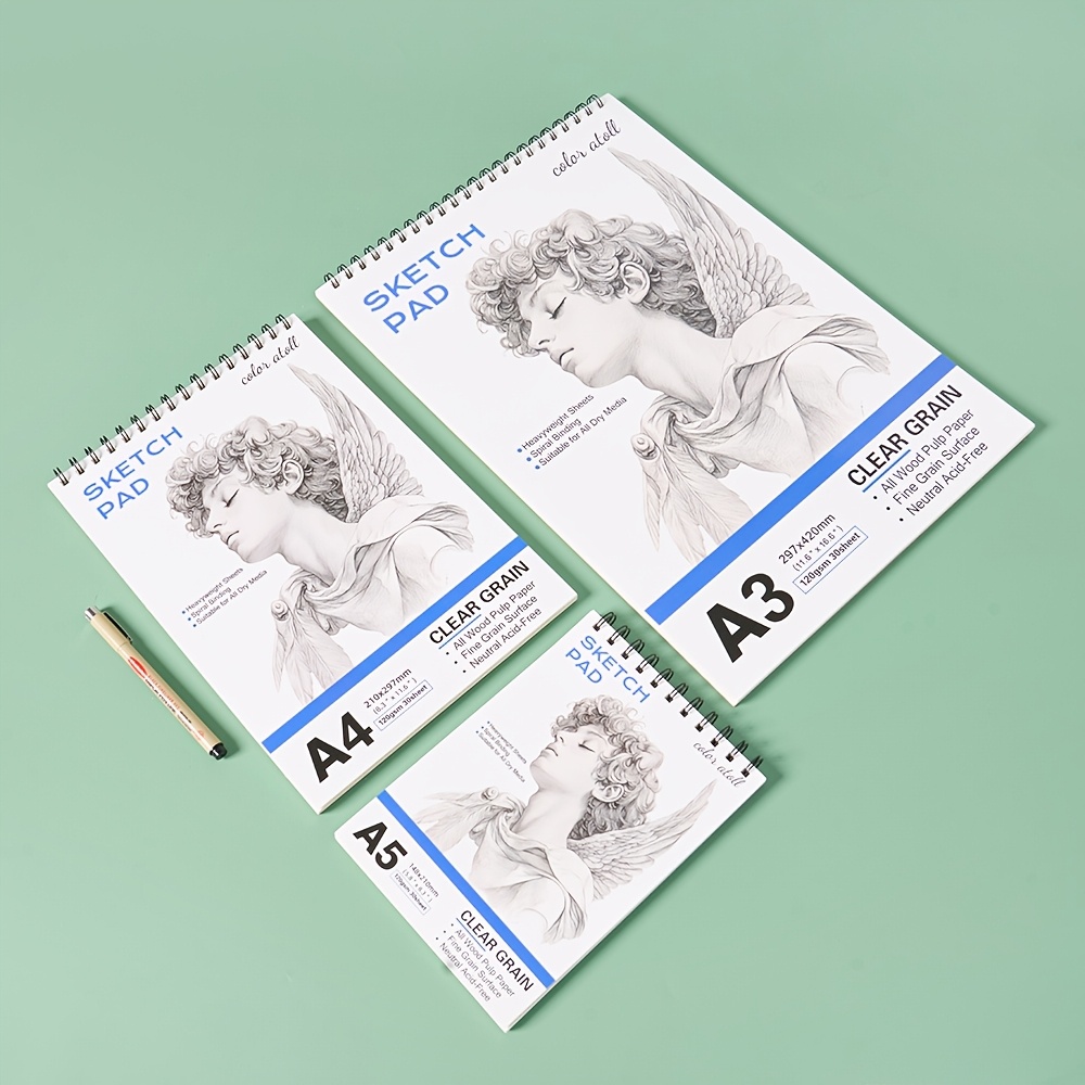 A4 Thick Sketchbook for Beginner Art Students, 30 Sheets