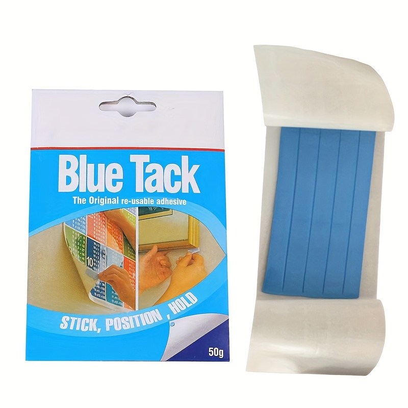 

Blue Tack Reusable Adhesive Clay 50g - Multipurpose For Poster Hanging, Keyboard Cleaning, Photo Mounting - No Electricity Or Batteries Required, Ideal For Any Season