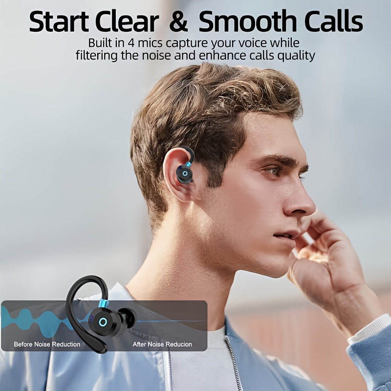 2026 New TWS Wireless In-Ear Earbuds, Wireless 5.4, Built-In Dual Microphones, ENC Noise Cancellation Technology, Touch Volume Control, Ultra Long 40H Playback Battery Life, Dual LED Digital Display Charging Case, Type-C Fast Charging