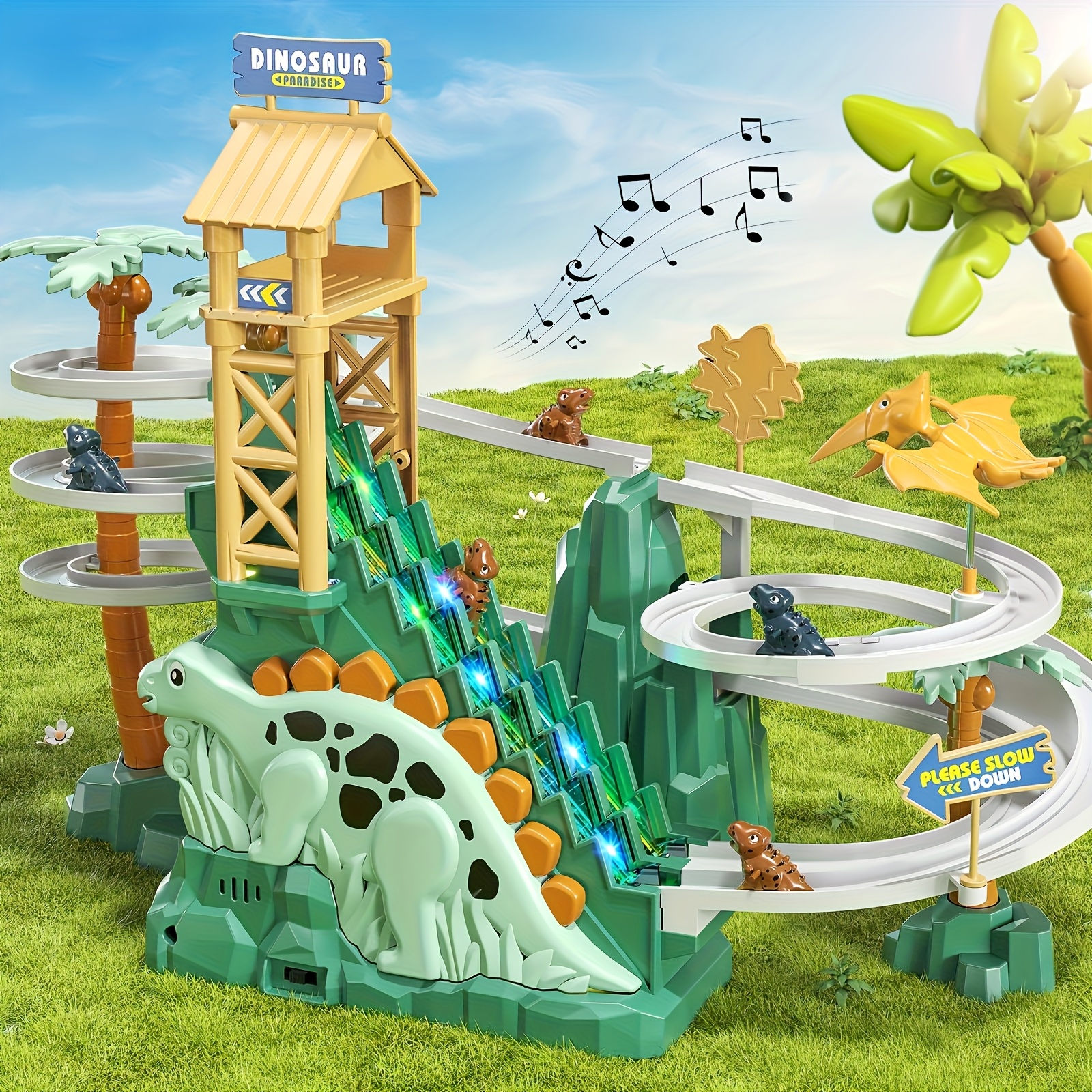 Year Old Boy Gifts Dinosaur Toys Race Car Track, Dinosaur Racing