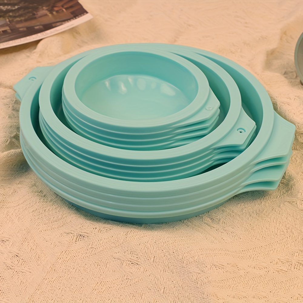 Rainbow Silicone Cake Mold Set Round Baking Pans Layered Temu