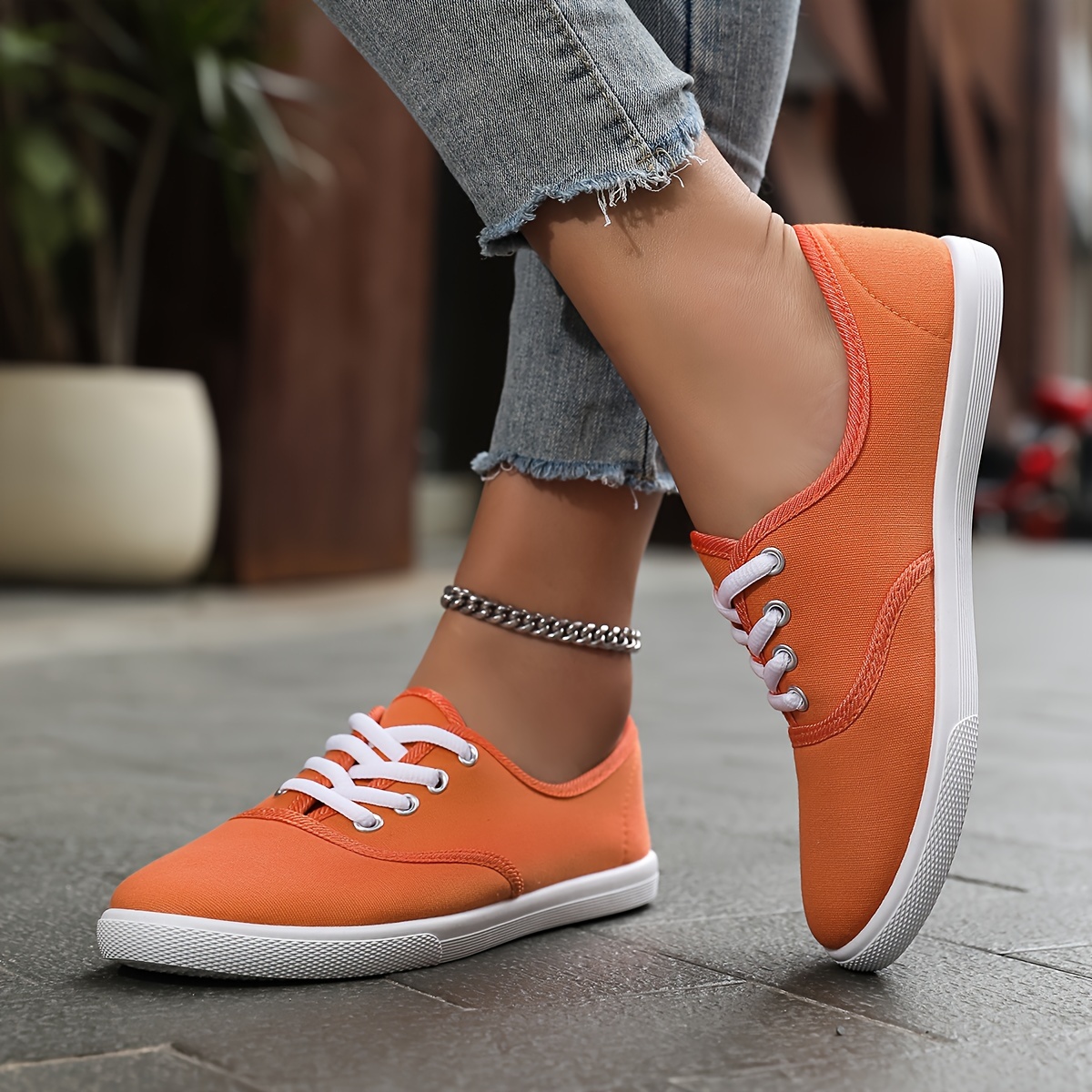 Canvas walking fashion shoes ladies