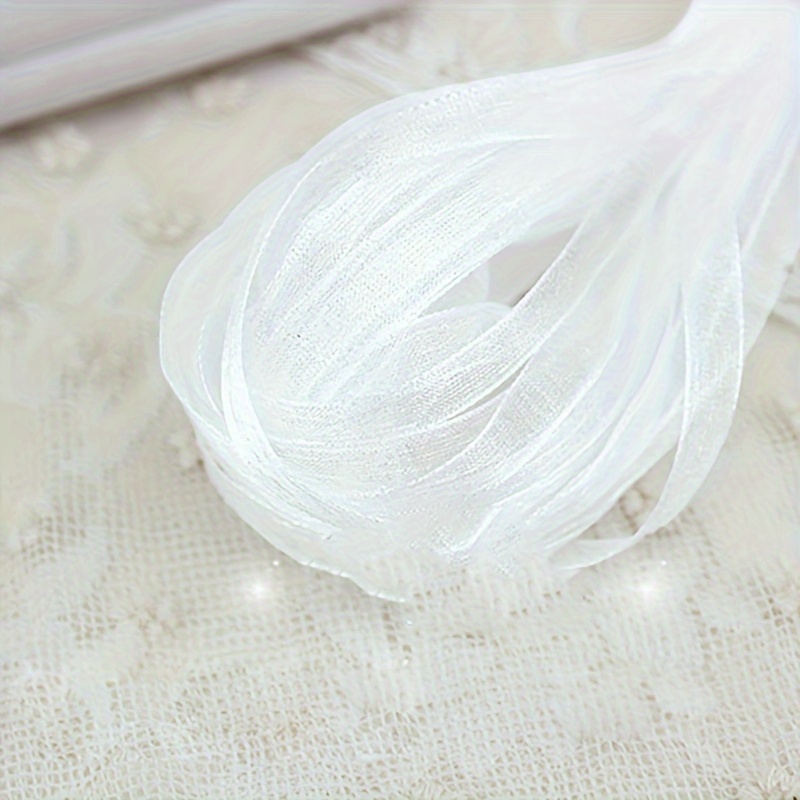Image of 40 Meters/roll, 0.6cm Chiffon Ribbon For Gift Wrapping, Cake Baking Packaging, Floral Gift Wrapping, Wedding Decorations, Diy Handmade Flowers, Headwear, Brooches, And Garment Accessories
