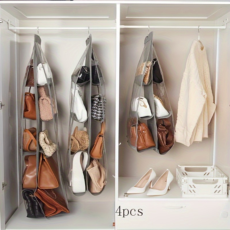 

4pcs Hanging Organizer 6/8/10 , Hanging Wallet Organizer, Cloth Organizer, Universal , Saving