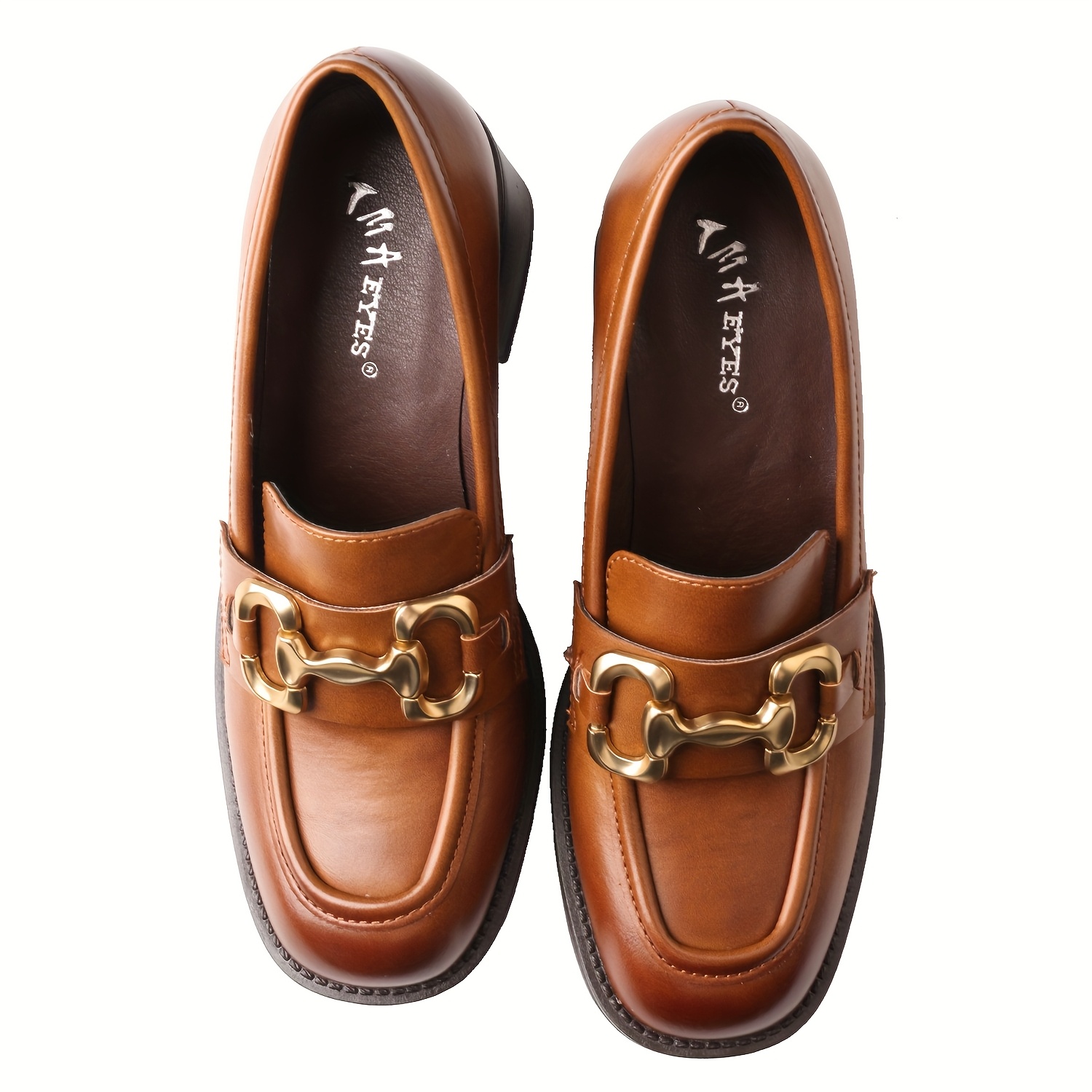Image of Tma Eyes New Season Versatile British Style High Heel Oxford Shoes, Women Shoes