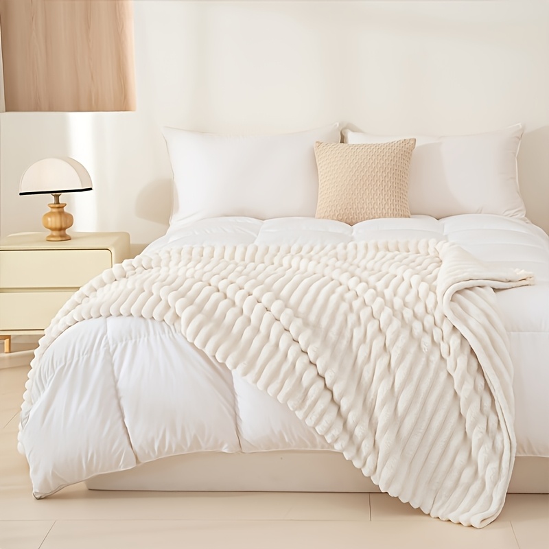 E-shop Neue künstliche Hasen-Bettdecke - Weich und bequem, geeignet für Dekoration, Decke, Sofa-Nickerdecke, Tuchdecke, warme Decke