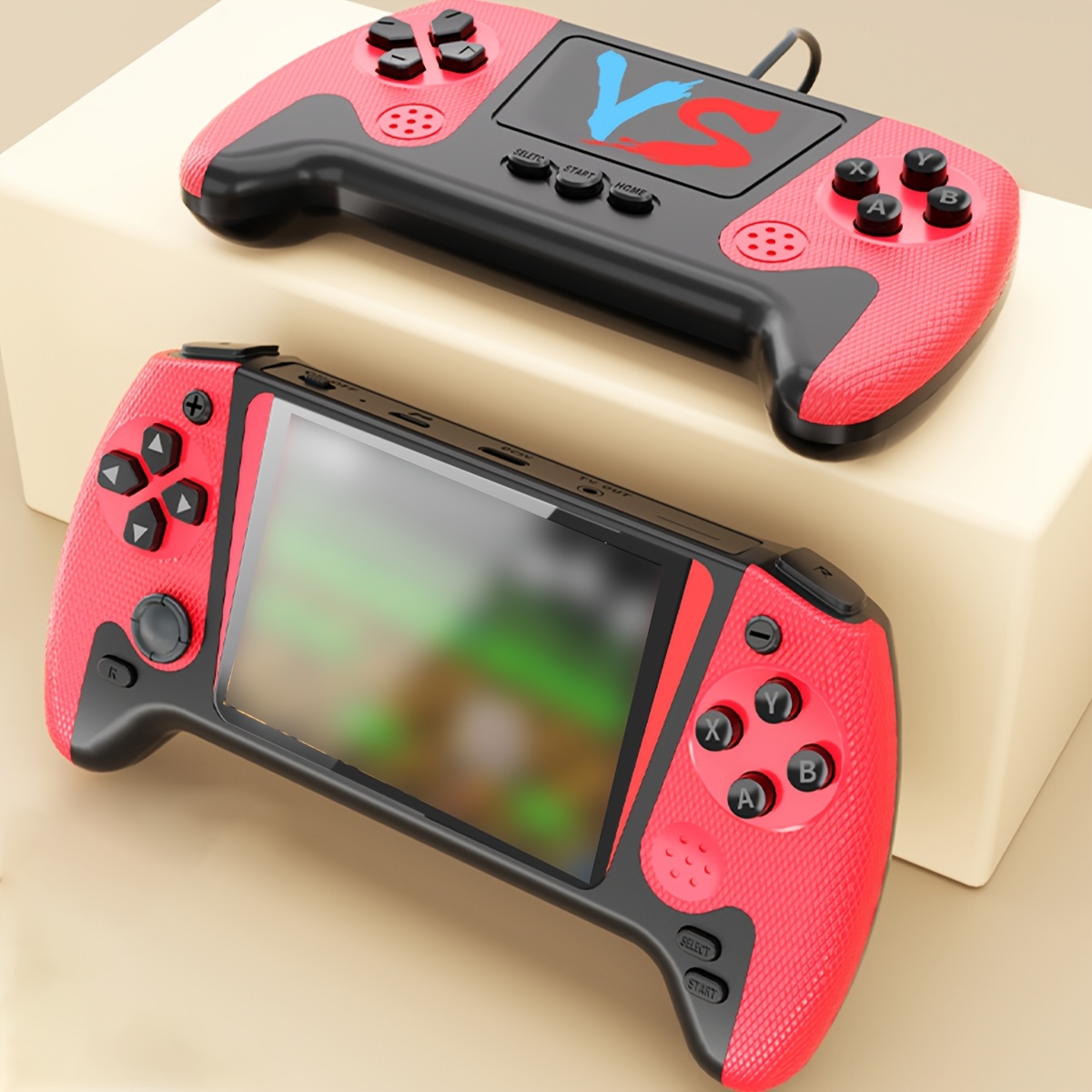 1pc SIDAKEYE Retro Handheld Gaming Console, 3.5-inch Large Screen, ABS Material, Rechargeable Lithium Polymer Battery, Red/Blue/White, Handheld Gaming Device