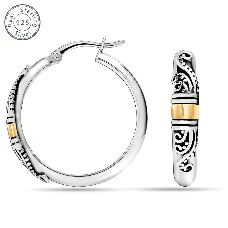 925 silver bali earrings stylish simple and versatile are   for men wives   mothers daughters for birthdays anniversaries valentines day weddings any festival exquisite gift box Product details 1
